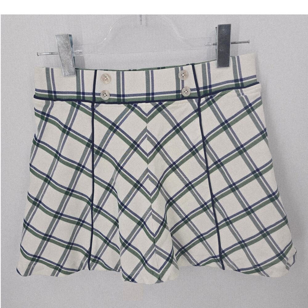 Tuckernuck Renee Lattice Plaid Woven 15" Golf Tennis Skirt Skort Medium